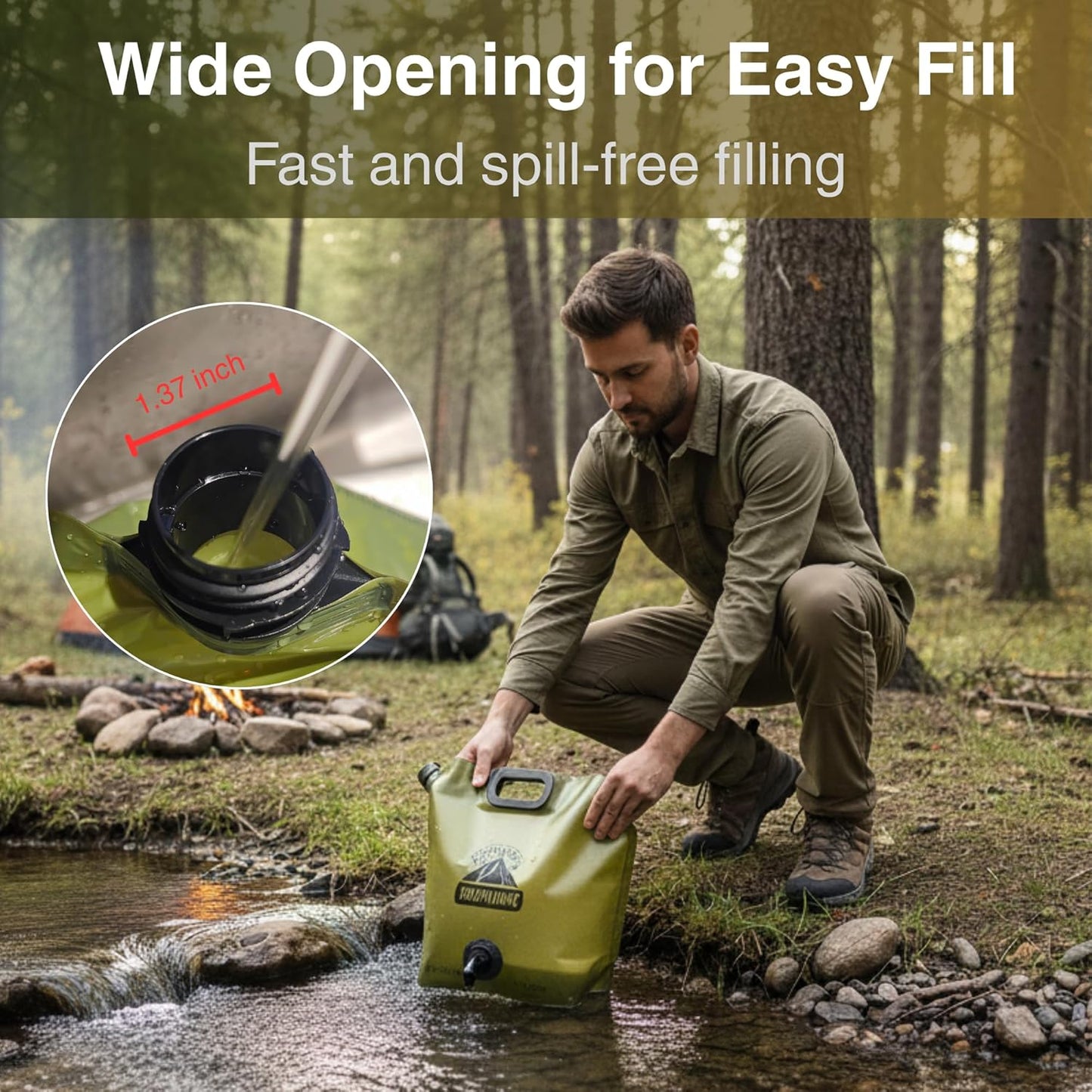 Collapsible Camping Water Container (2-Pack)