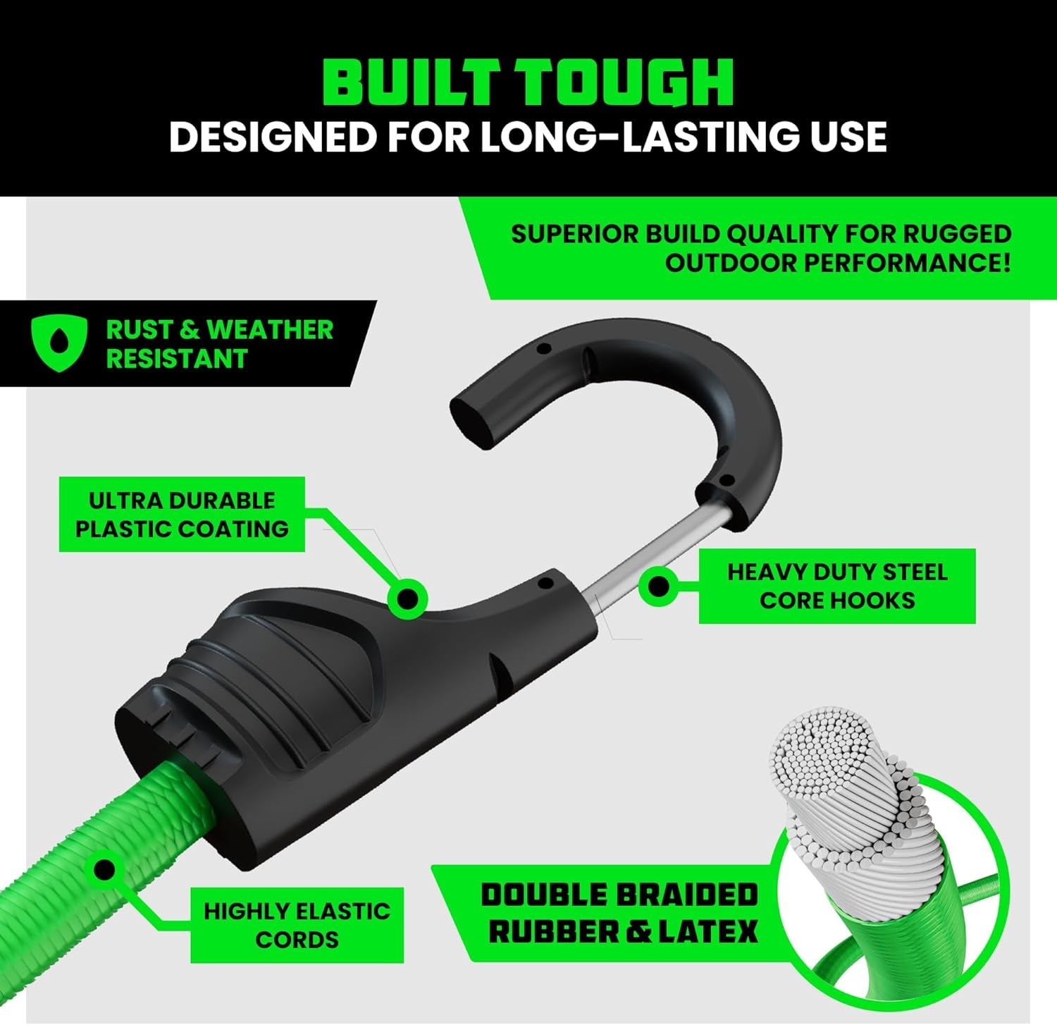 Heavy-Duty Bungee Cord Set