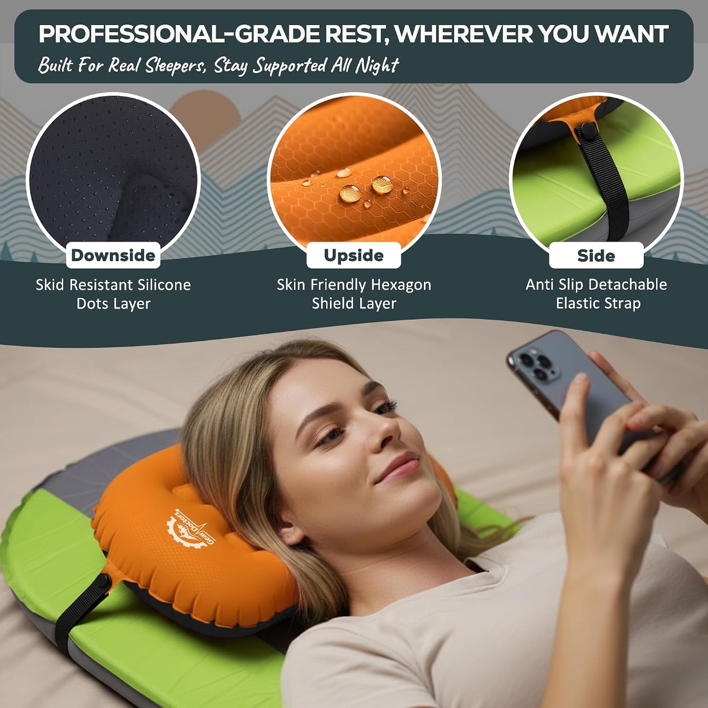 Ultralight Inflatable Camping Pillow