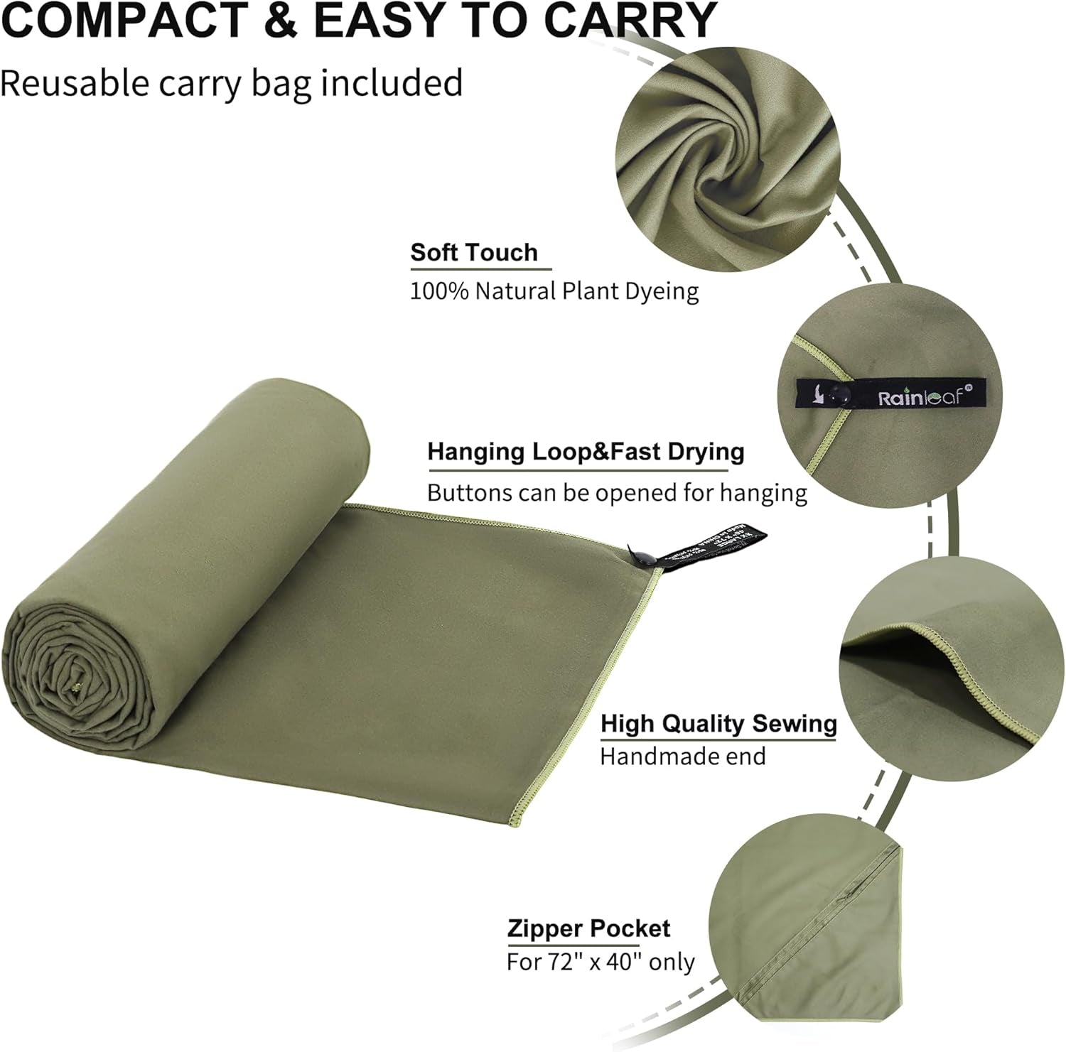 Quick-Dry Microfiber Travel Towel