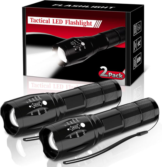 LED Tactical Flashlight 2-Pack