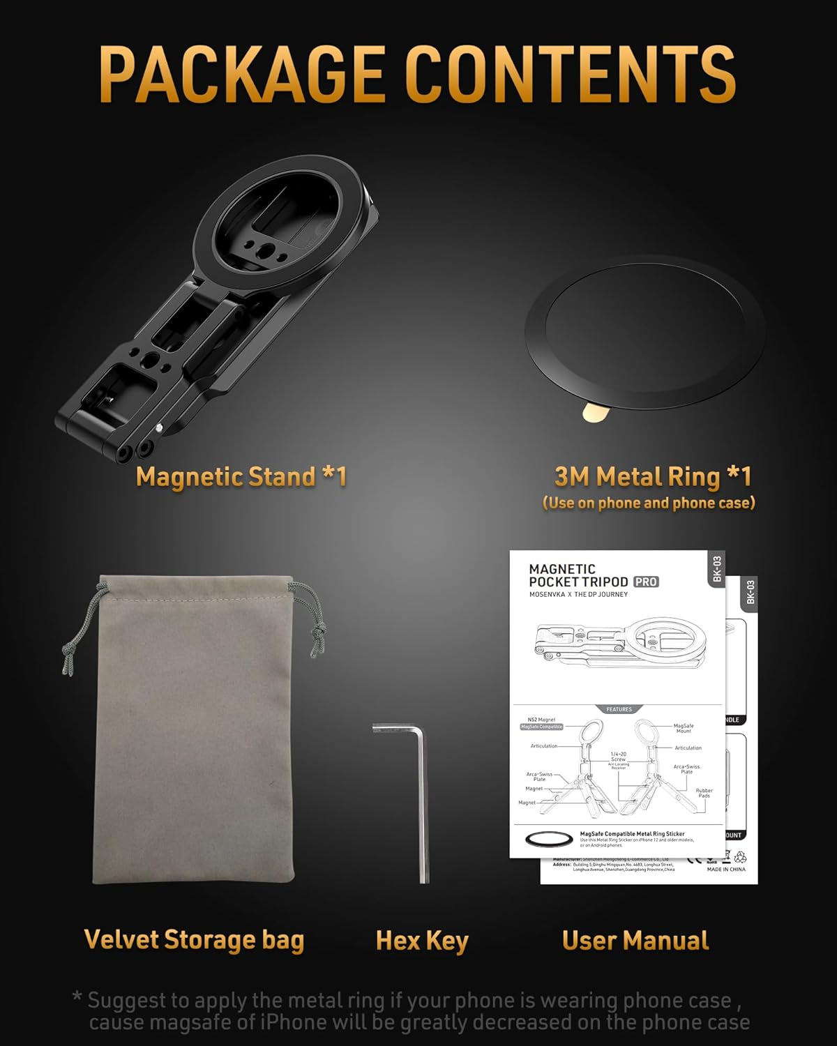 Magnetic Foldable Phone Tripod