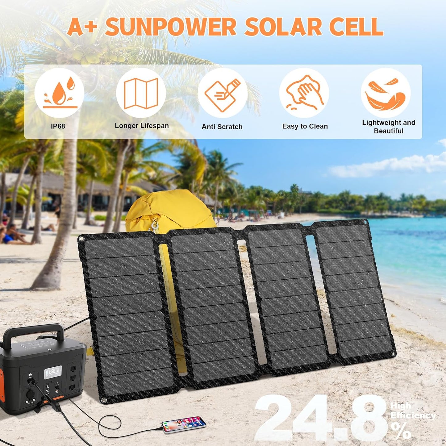 50W Foldable Solar Panel Charger
