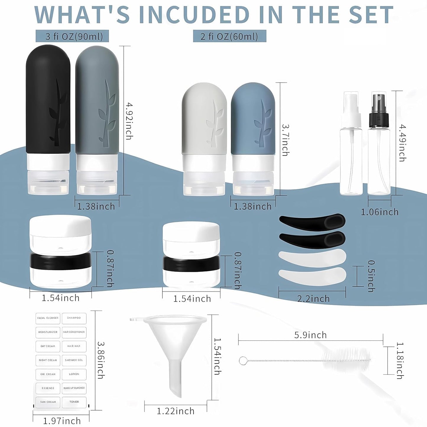 Refillable Travel Toiletry Kit