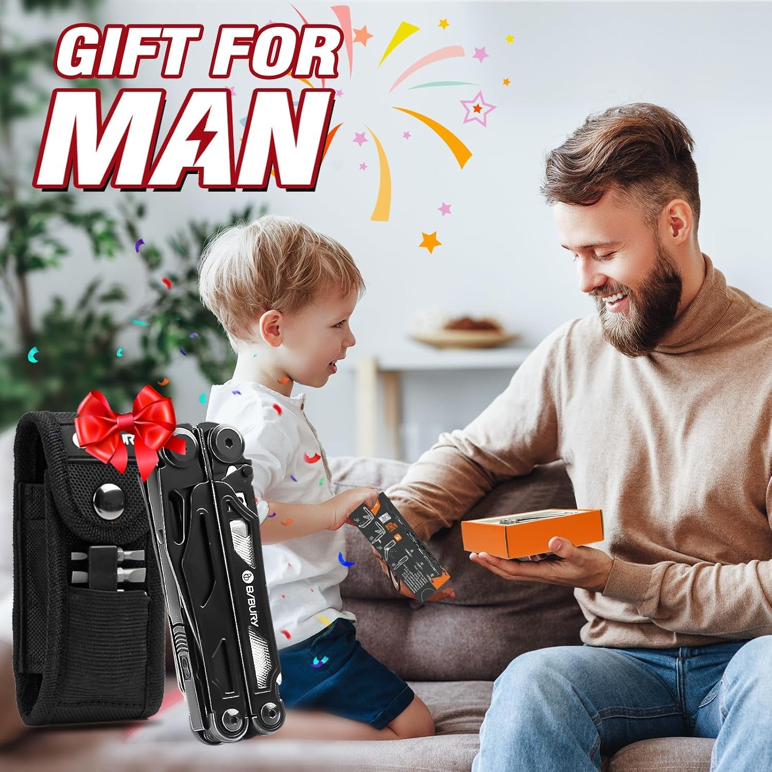 31-in-1 Professional Multitool Pliers with EDC Pocket Knife and Enhanced Scissors | Heavy-Duty Multi-Tool Featuring Replaceable Wire Cutters, Screwdriver, and Saw, Perfect for Survival, Camping, Repairs, and Gifts for Men