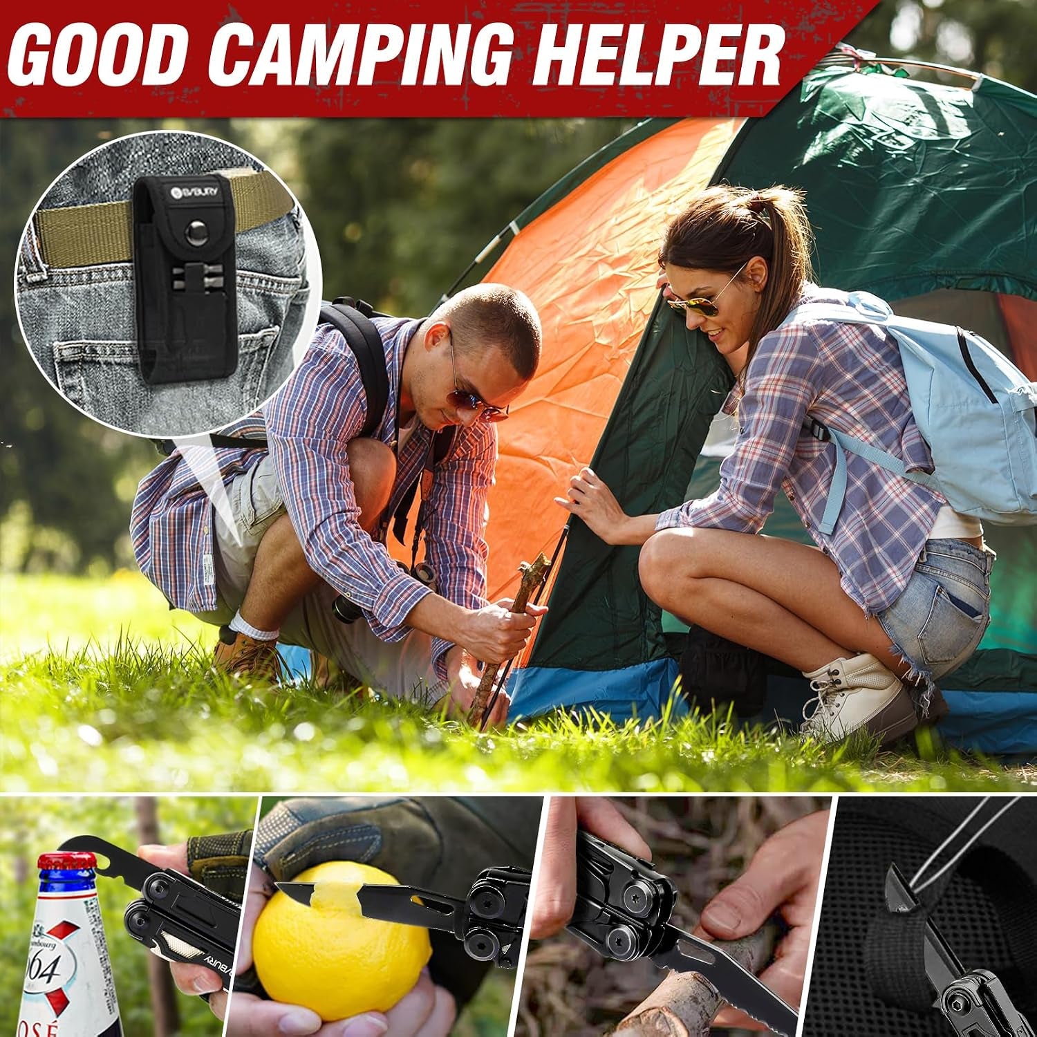 31-in-1 Professional Multitool Pliers with EDC Pocket Knife and Enhanced Scissors | Heavy-Duty Multi-Tool Featuring Replaceable Wire Cutters, Screwdriver, and Saw, Perfect for Survival, Camping, Repairs, and Gifts for Men