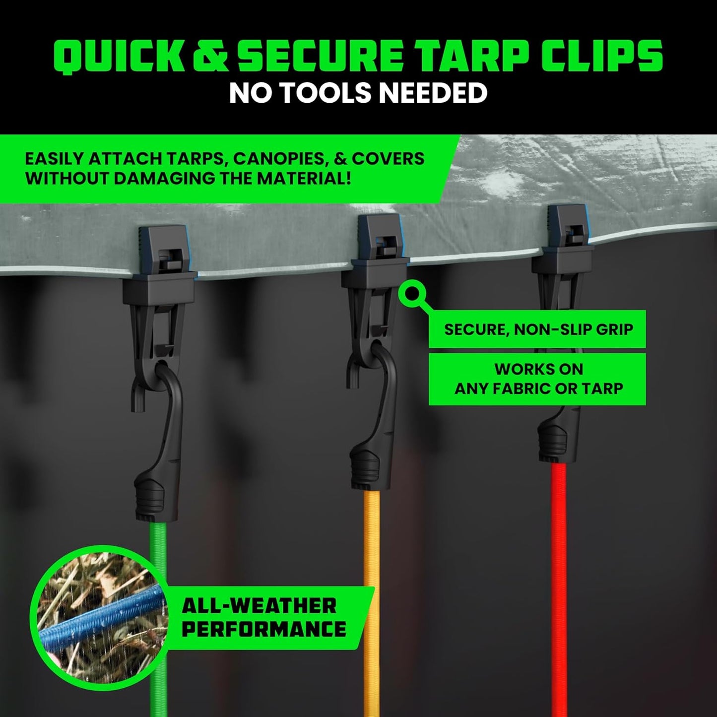 Heavy-Duty Bungee Cord Set