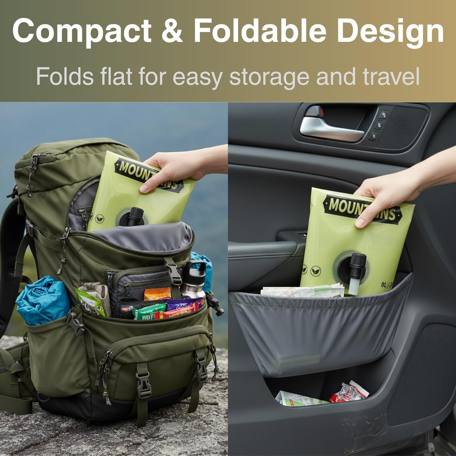 Collapsible Camping Water Container (2-Pack)
