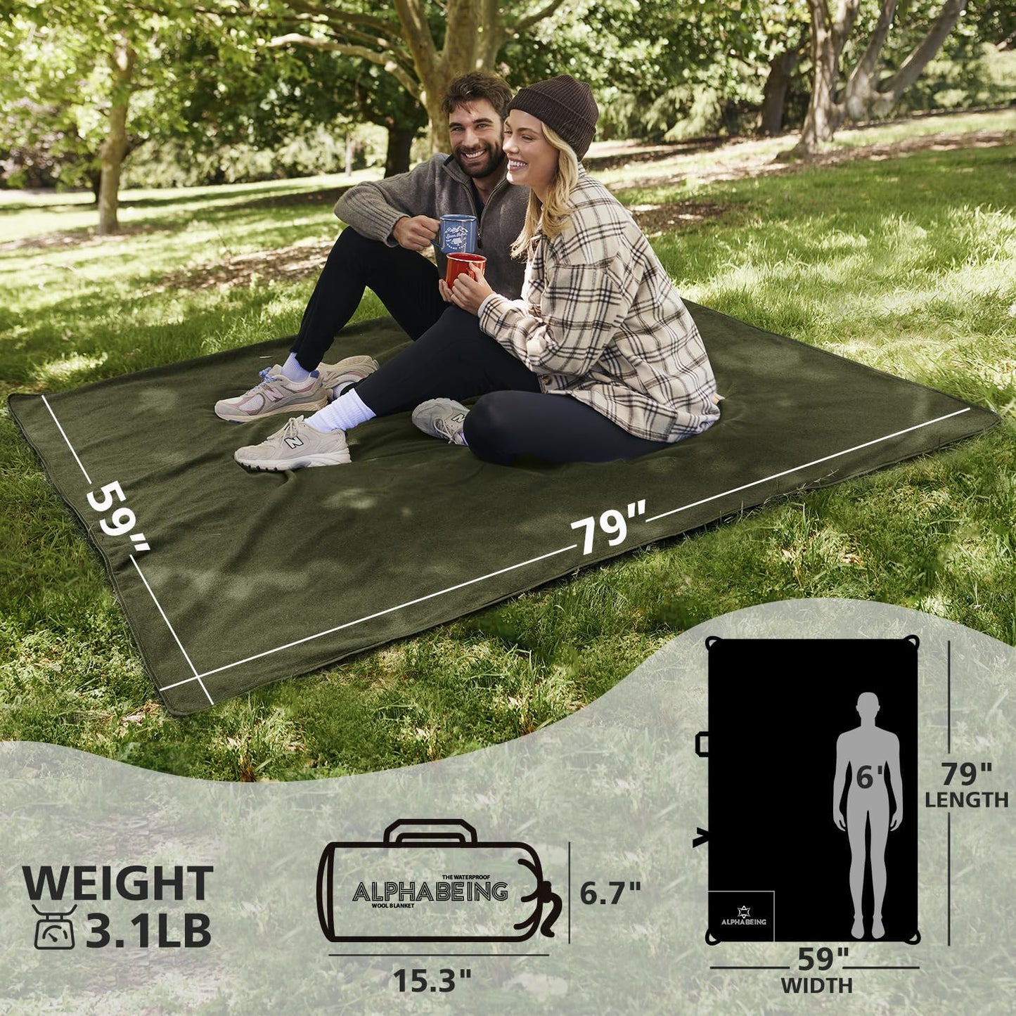 Merino Wool Outdoor Blanket