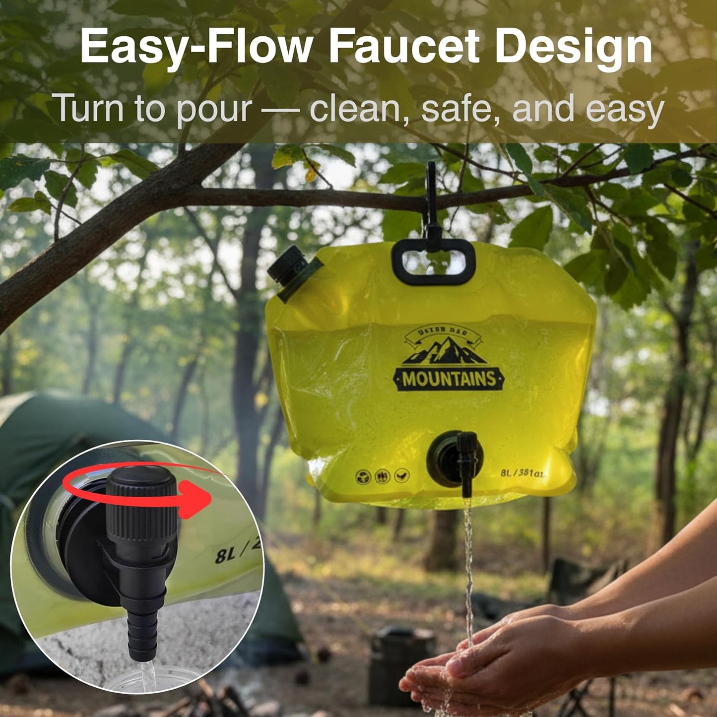 Collapsible Camping Water Container (2-Pack)