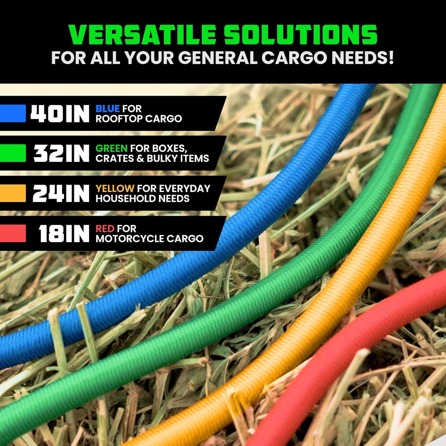 Heavy-Duty Bungee Cord Set