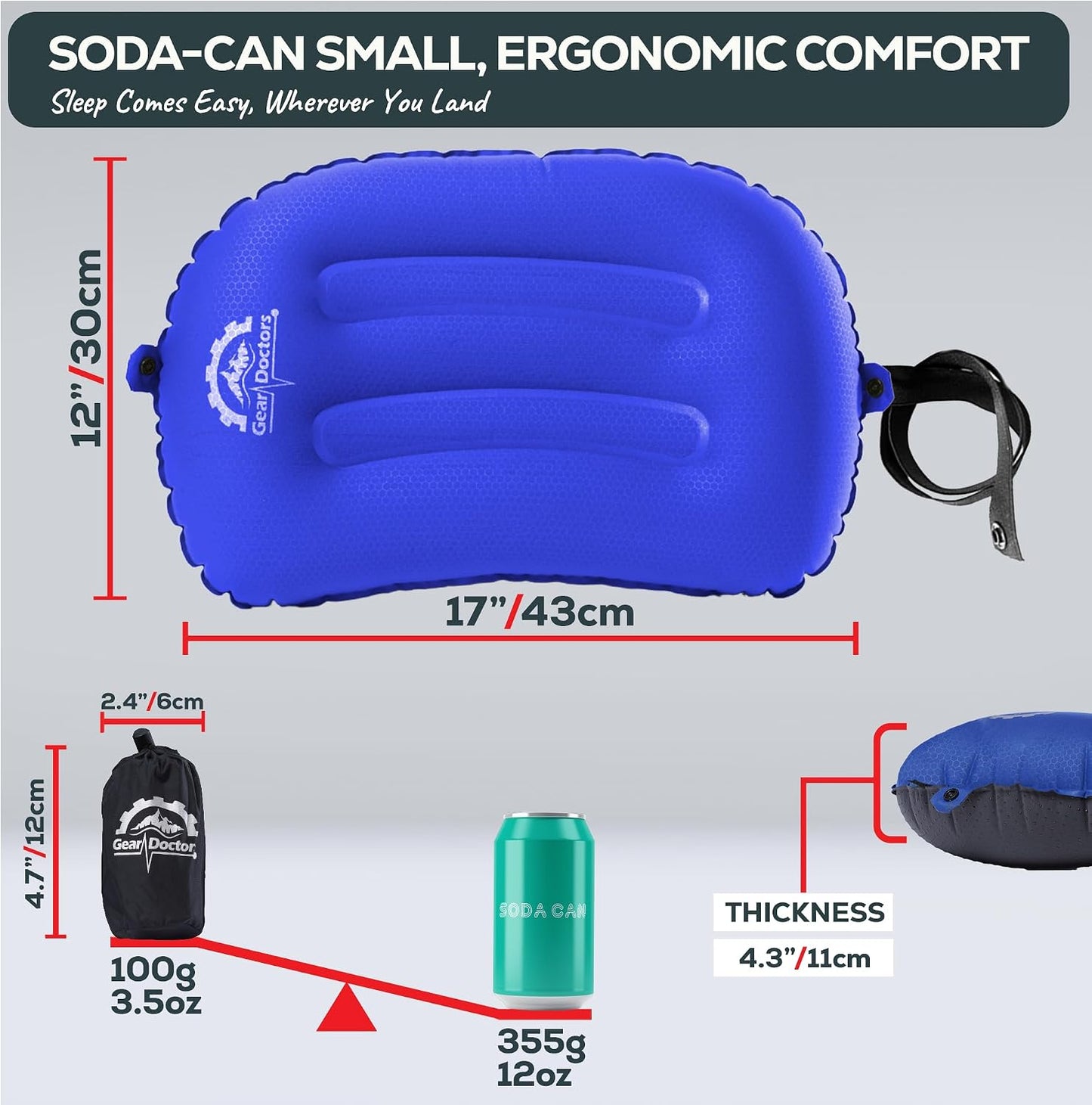 Ultralight Inflatable Camping Pillow